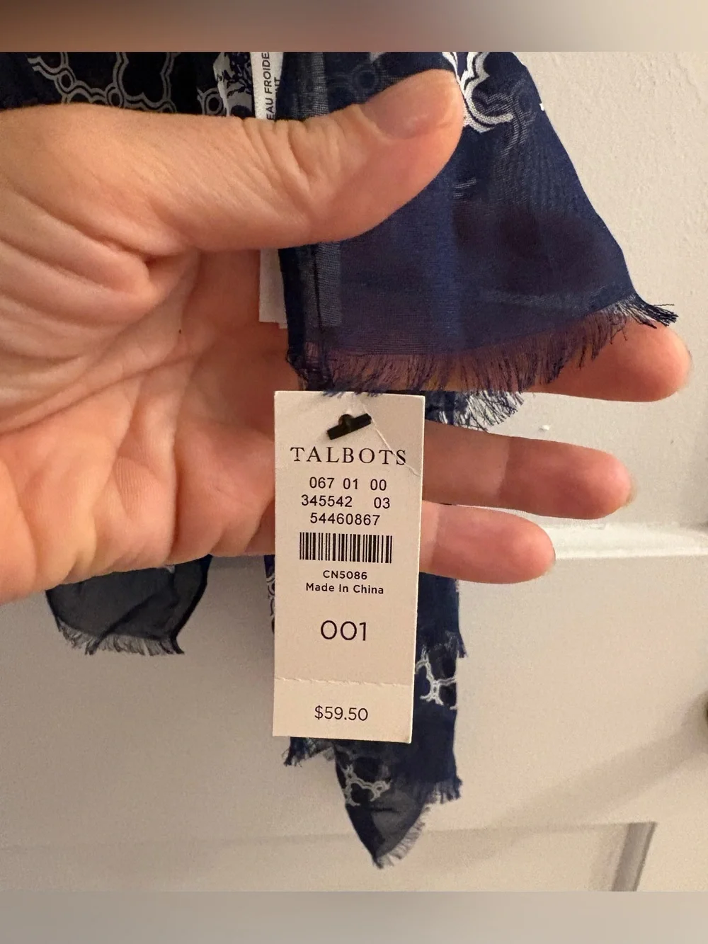 Talbots BOTANICAL FLORAL OBLONG SCARF NWT
